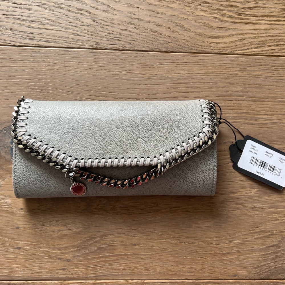 Stella McCartney Falabella wallet never used light grey